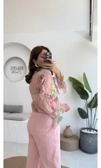 Renkli Şifon Gömlek