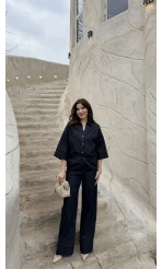 Roar Denim Gömlek-Pantolon Takım - Lacivert - Kod: 2201 4042