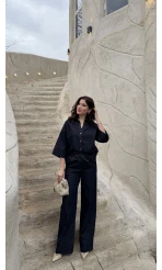 Roar Denim Gömlek-Pantolon Takım - Lacivert - Kod: 2201 4042