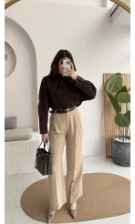 Robert Fular Yakalı Gömlek - Acı Kahve - Kod: 5407