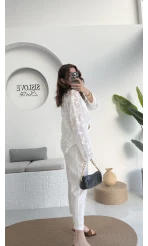 Romantik Gömlek - Kırık Beyaz - 38569