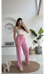 Ru Bürümcük Pantolon Pembe - 4023