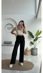 Ru Bürümcük Pantolon Siyah - 4023