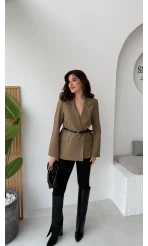 Rupert Kemerli Poliviskon Ceket - Haki - Kod: 9700