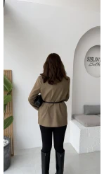 Rupert Kemerli Poliviskon Ceket - Haki - Kod: 9700