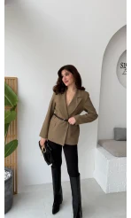 Rupert Kemerli Poliviskon Ceket - Haki - Kod: 9700