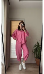 Rüya Gömlek Pantolon Takım Pembe