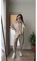 Rüya Gömlek Pantolon Takım Taş