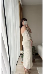 Sahil Elbise Krem Triko