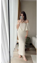 Sahil Elbise Krem Triko