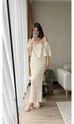 Sahil Elbise Krem Triko