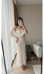 Sahil Elbise Krem Triko