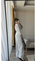 Sakale Beyaz Crop Takım