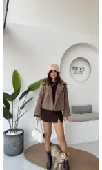 Sakallı Tek Düğmeli Ceket - Kahve