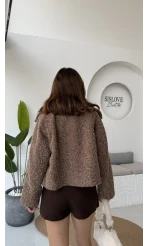 Sakallı Tek Düğmeli Ceket - Kahve