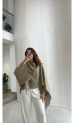 Şal Detay Bluz - Olive - Kod: 5541