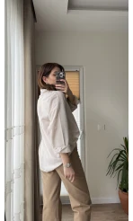 Salaş Keten Bluz - Taş