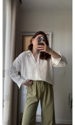 Santoria V Yaka Gömlek Beyaz (4957)