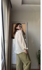 Santoria V Yaka Gömlek Beyaz (4957)