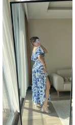 Seaw Mavi Etekli Bluz Takım
