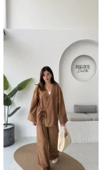 Serena Süet Takım - Camel - Kod: 6023