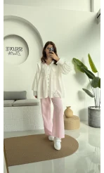 Bebe Yaka Şifon Gömlek - 252 -2017 - Beyaz