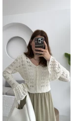 Sister Renkli Hırkalar Kırık Beyaz