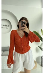 Sister Renkli Hırkalar Turuncu