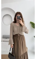 Sister Renkli Hırkalar Vizon