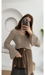 Sister Renkli Hırkalar Vizon