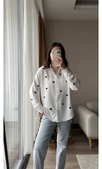 Siyah Kalpli Keten Gömlek