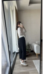 Siyah Kemerli Pantolon