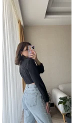 Siyah Korseli Gömlek