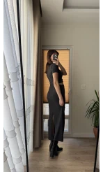 Sley Triko Etek Bluz Takım Antrasit
