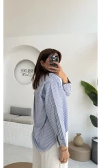 Snw Çizgili Gömlek Mavi