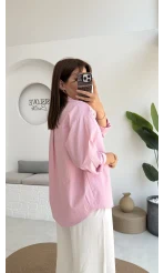 Snw Çizgili Gömlek Pembe