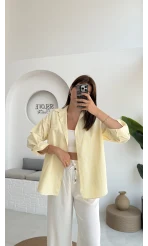 Snw Çizgili Gömlek Sarı