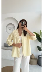 Snw Çizgili Gömlek Sarı