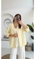 Snw Çizgili Gömlek Sarı