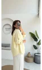 Snw Çizgili Gömlek Sarı
