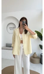 Snw Çizgili Gömlek Sarı