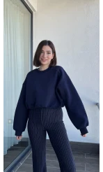 Snw Lacivert 3 İplik Polarlı Sweat