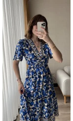 Stew Midi Boy Mavi Elbise