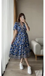 Stew Midi Boy Mavi Elbise