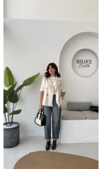 Süet Yelek - Taş - Kod: 1211