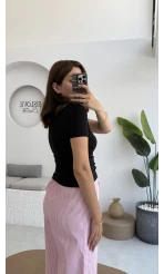 Sugar Polo Yaka Kısa T-shirt - Siyah