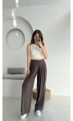 Suprm Modal Palazzo Pantolon Acı Kahve