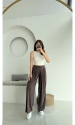 Suprm Modal Palazzo Pantolon Acı Kahve