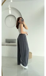 Suprm Modal Palazzo Pantolon Antrasit