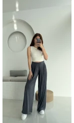 Suprm Modal Palazzo Pantolon Antrasit
